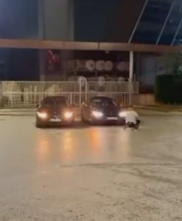 50 bin lira drift cezası yiyince otomobilin etrafında bisikletle drift attı
