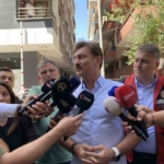 Bahçelievler Belediye Başkanı Bahadır, çatısı kısmen çöken binayı inceledi