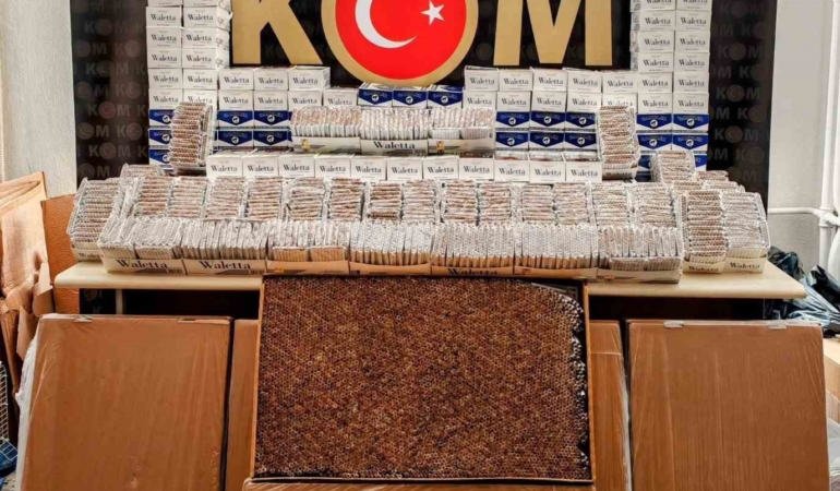 Bilecik’te kaçak tütün operasyonunda 80 bin adet dolu makaron ele geçirildi