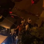 Şişli’de sopalı yol verme kavgası kamerada