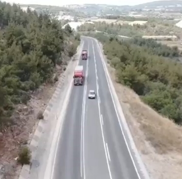 12 araç sürücüsü drone denetiminden kaçamadı