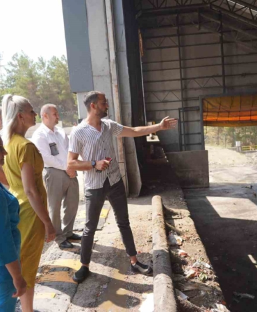 Belediye başkanlarından katı atık tesisine inceleme gezisi