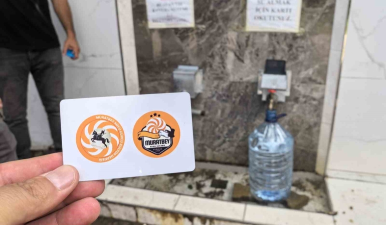 Bu köydeki çeşmeler kartla çalışıyor...