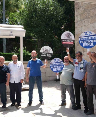 Bursa’da İsrail’e protesto