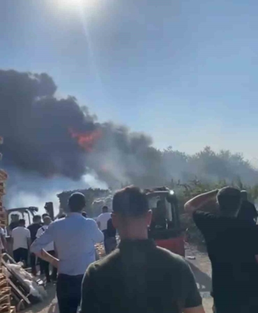 Bursa’da market deposunda korkutan yangın