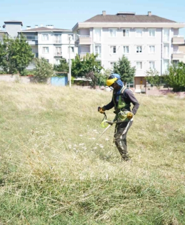 Çayırova’da yabani ot temizliği sürüyor