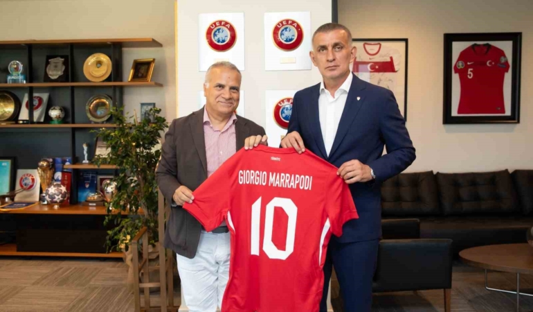 Giorgio Marrapodi, TFF Başkanı Hacıosmanoğlu’nu ziyaret etti