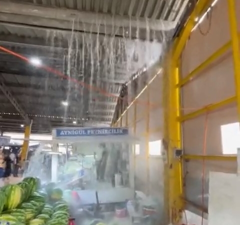 İnegöl’de dolu ve sağanak