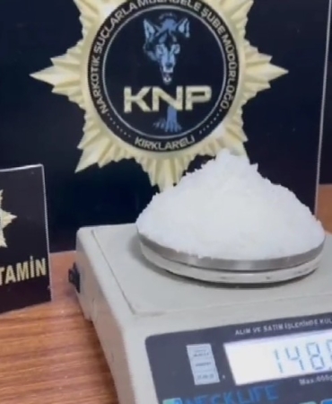 Kırklareli’nde 250 bin liralık uyuşturucu ele geçirildi