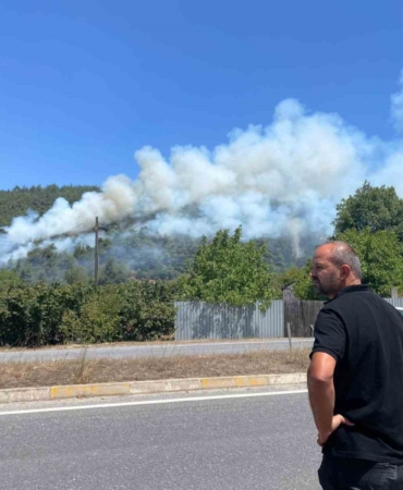 Ormanlık alanda çıkan yangın için ekipler seferber oldu