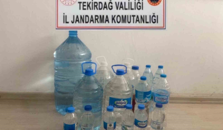 Tekirdağ’da 55 litre el yapımı içki ele geçirildi