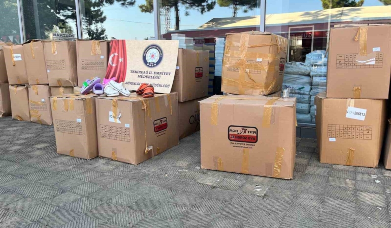 Tekirdağ’da taklit terlik operasyonu