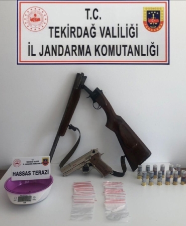 Tekirdağ’da uyuşturucu ve silah operasyonları