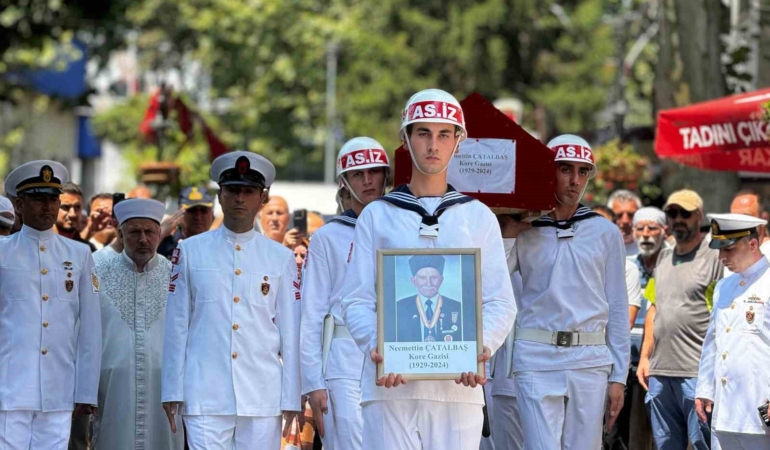 Yalova’da Kore Gazisi Çatalbaş son yolculuğuna uğurlandı