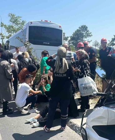 Arnavutköy’de işçi servisi kazası