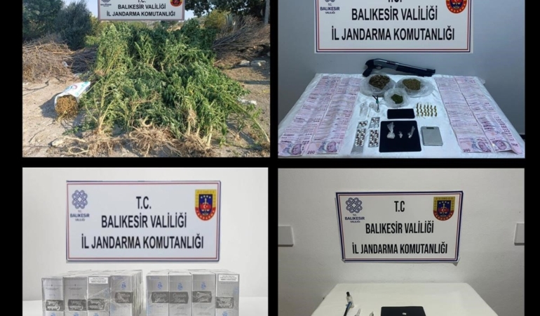 Balıkesir’de kaçakçılık ve uyuşturucu madde suçlarına yönelik operasyon