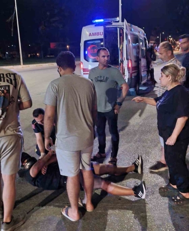Bandırma’da motosikletten düşen sürücü yaralandı