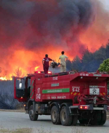 Çanakkale’deki orman yangını devam ediyor