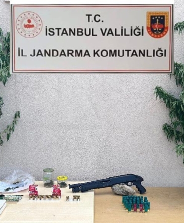 Çatalca’da jandarmanın baskın yaptığı evden 50 kök kenevir ele geçirildi