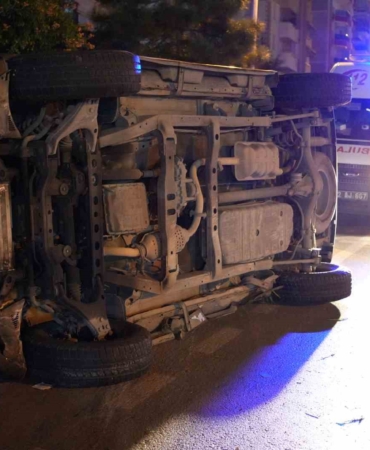 Edirne’de otomobil takla attı: 1 yaralı