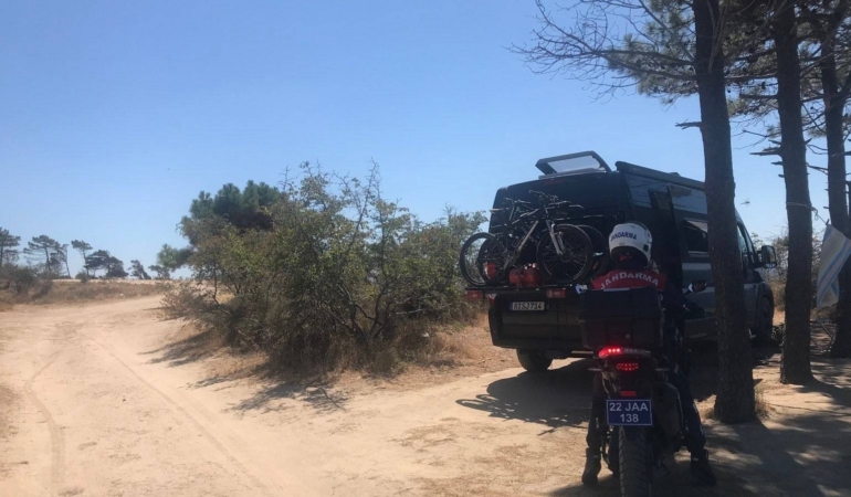 Enez’de ormanlık alanlara giriş yasağına sıkı denetim