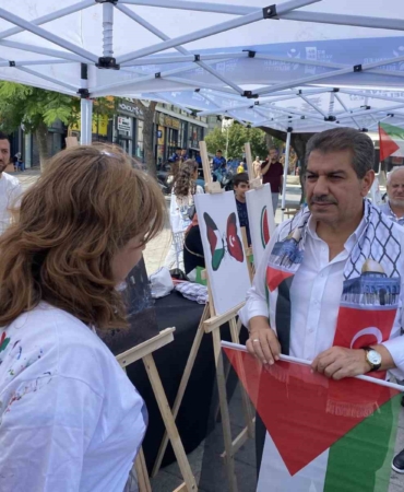 Esenler’de Filistin için “Zulmü Fırçala 308. Gün” etkinliği düzenledi