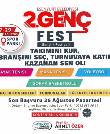 Esenyurt’ta gençlik festivali başlıyor