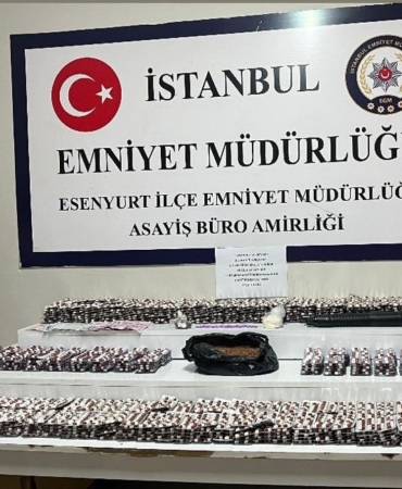 Esenyurt’ta narkotik operasyonu: 14 bin 14 adet epilepsi hapı ve uyuşturucu madde ele geçirildi