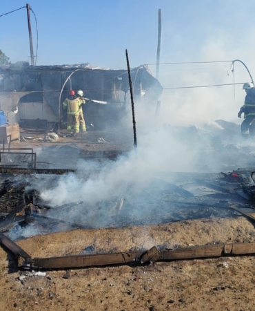 İşçilerin kaldığı baraka alevlere teslim oldu
