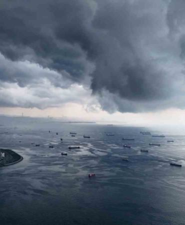 İstanbul’daki süper hücre bulutları havadan görüntülendi