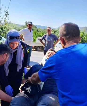 İznik’te bir otomobil sebze tezgahına çarptı