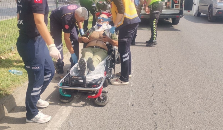 Motosiklet kazasında sürücü yaralandı