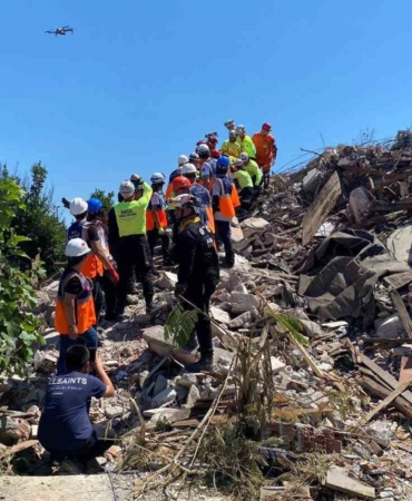 SPAK ekibi büyük depremin yıl dönümünde tatbikata katıldı