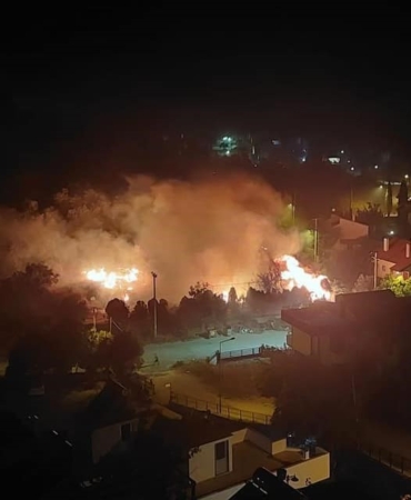 Spor tesisinde çıkan yangın kısa sürede söndürüldü