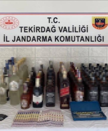 Tekirdağ’da kaçak içki operasyonu