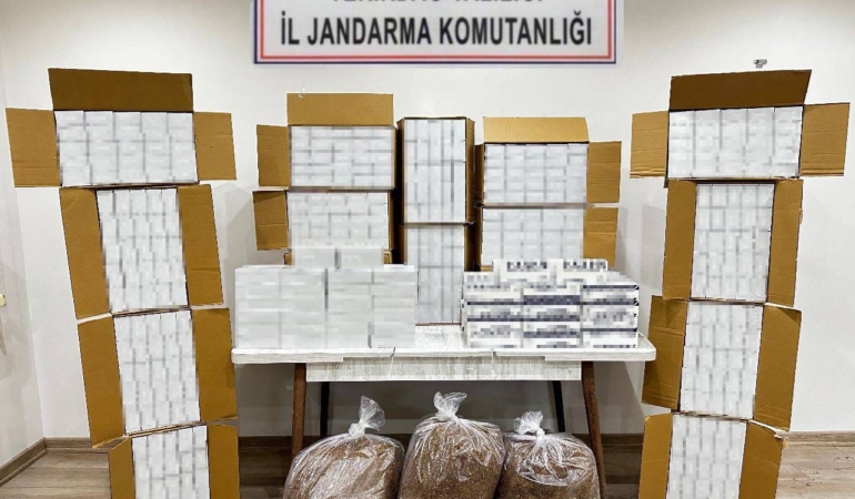 Tekirdağ’da kaçak tütün ve makaron operasyonu