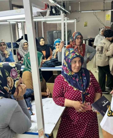 Tekirdağ’da kadın personele KADES eğitimi verildi