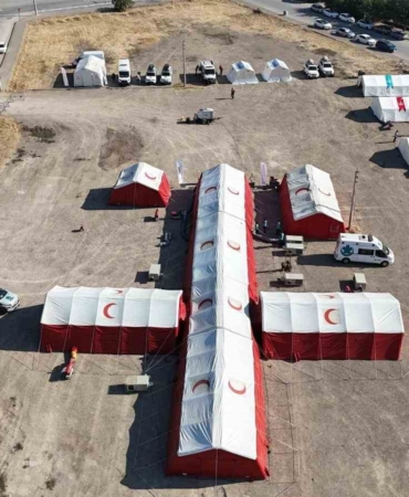 Balıkesir’de afet durumunda kullanılacak sahra hastanesi tanıtıldı