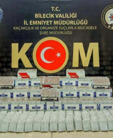 Bilecik’te 24 bin 800 adet tütün ve makaron ele geçirildi