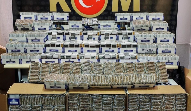 Bilecik’te 90 bin adet makaron ele geçirildi