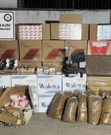 Bir milyon boş makaron ele geçirildi, bir kişi gözaltına alındı