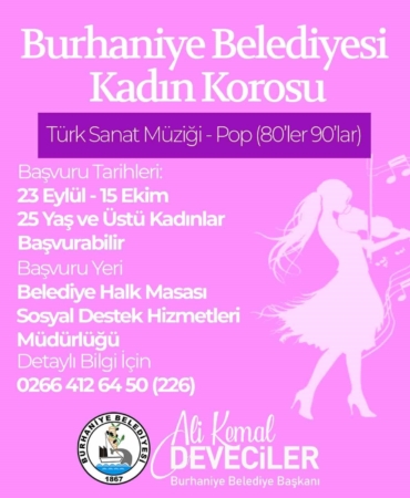 Burhaniye Belediyesi Kadın Korosu kuruyor