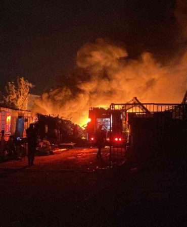 Bursa’da geri dönüşüm firmasında korkutan yangın