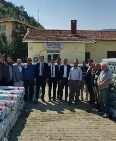 Çiftçilere 410 dönümlük sera örtüsü desteği