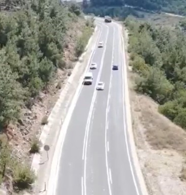 Drone denetimlerinde 7 araç sürücüsüne 10 bin 542 TL ceza uygulandı