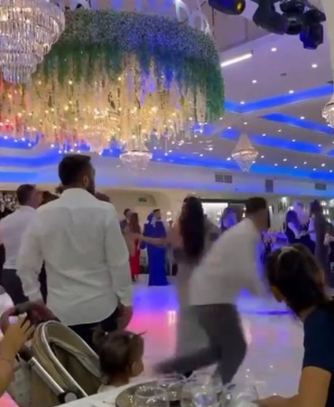 Düğün salonuna patlayıcı maddenin atıldığı anlar kamerada