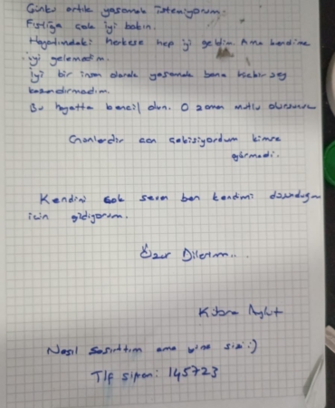 İntihar eden fenomen Kübra Aykut’un veda mektubu ortaya çıktı