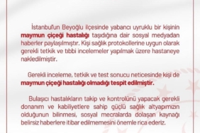 İstanbul İl Sağlık Müdürlüğü’nden "İstanbul’da maymun çiçeği görüldü" iddialarına ilişkin açıklama