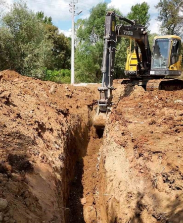 Kınık köyündeki altyapı çalışması tamamlandı