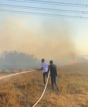 Lüleburgaz’da çıkan anız yangını söndürüldü